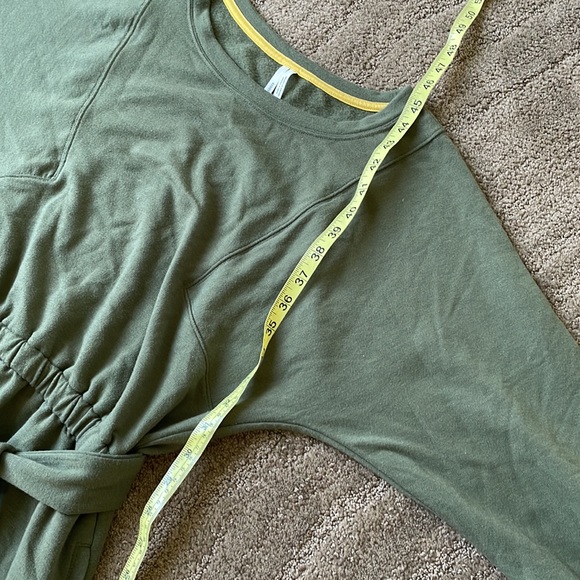 Anthropologie Thalia dolman sleeve green fleece midi dress - Picture 6 of 12